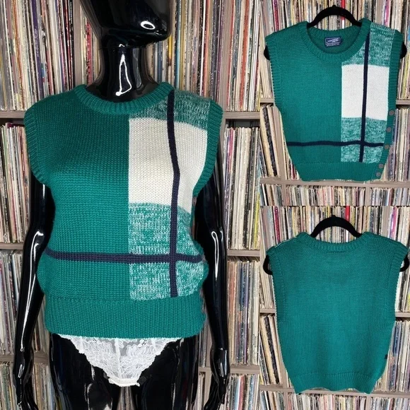 Vintage Haberdashery Collection Knit Sweater Vest Size Petite Small - Picture 7 of 7